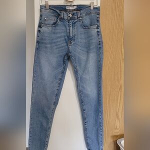 Zara Light Blue Straight Leg Jeans